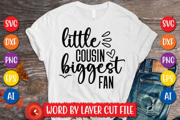 Download Little Cousin Biggest Fan SVG Design - Premium Resources