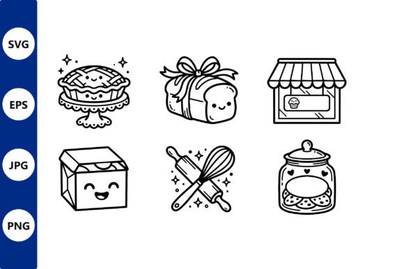 Download Cute Smiling Baking Icons Set - Premium Bundle