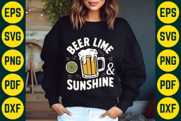 Download Beer Lime &amp; Sunshine SVG T-Shirt Design - Sunshine svg Collection